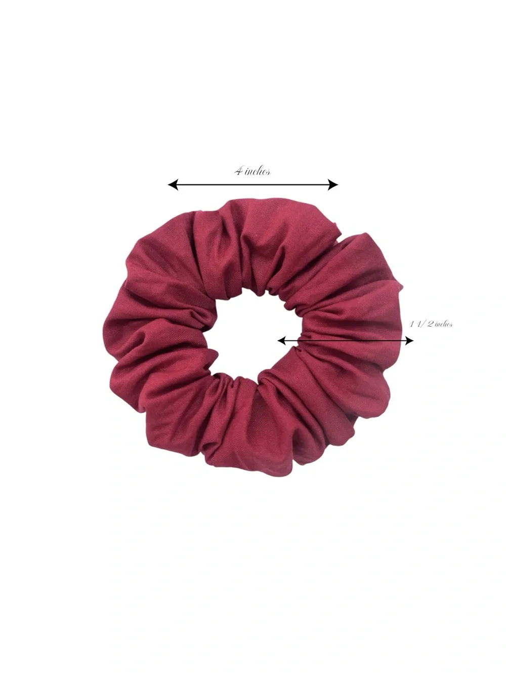 3-Pack Cotton Scrunchie Set - White, Black & Red.